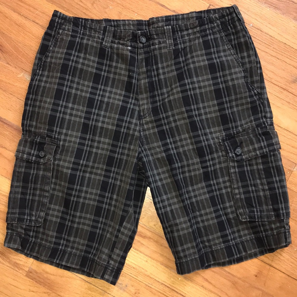 Plaid Cargo Shorts